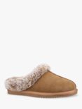 Hush Puppies Amara Suede Faux Fur Lined Slippers, Tan