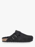 Hush Puppies Jade Suede Wool Lined Clog Slippers, Black