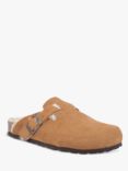 Hush Puppies Jade Suede Wool Lined Clog Slippers, Tan