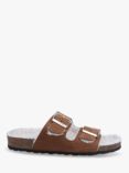 Hush Puppies Jessie Suede Wool Lined Sandal Slippers, Tan