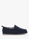 Hush Puppies Charles Suede Slip On Moccasin Slippers, Navy