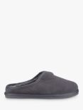 Hush Puppies Conrad Suede Faux Fur Lined Slippers, Grey