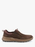 Hush Puppies Arthur Nubuck Leather Slip-On Shoes, Brown