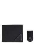 Tommy Hilfiger Saffiano Leather Mini Wallet & Clip Gift Set, Black