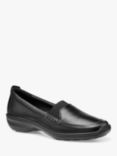 Hotter Faith II Leather Cushioned Wedge Loafers, Black