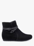 Hotter Avocet Suede Stud Detail Hidden Wedge Ankle Boots