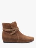 Hotter Avocet Hidden Wedge Suede Ankle Boots, Tan