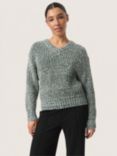 Soaked In Luxury Kamelia Chunky Jumper, Rain Forest