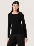 Soaked In Luxury Sina Long Sleeve Knit Top, Black