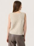 Soaked In Luxury Venessa Fluffy Wool Blend Vest, Oatmeal Melange