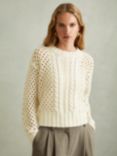 Reiss Marie Wool Blend Cable Knit Jumper