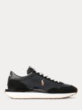 Ralph Lauren Train 89 Leather Blend Trainers, Black