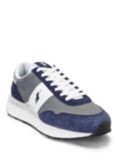 Ralph Lauren Train 89 Leather Blend Trainers, Navy / Grey