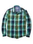 Outerknown Check Blanket Shirt, Jade Plaid