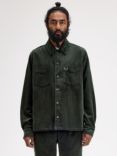 Fred Perry Corduroy Overshirt, Night Green