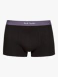 Paul Smith Plain & Stripe Contrast Waistband Trunks, Pack of 5, Black