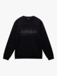 Napapijri Albula Logo Cotton Sweatshirt, Black