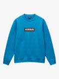 Napapijri Box Logo Sweatshirt, Sapphire