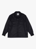 Nudie Jeans Vincent Solid Board Wool Blend Overshirt, Black