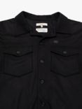 Nudie Jeans Vincent Solid Board Wool Blend Overshirt, Black