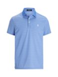 Polo Golf by Ralph Lauren Stripe Knit Polo Shirt, Scotsdale Blue/Multi