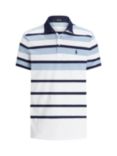 Polo Golf by Ralph Lauren Stripe Knit Polo Shirt, Estate Blue/Multi