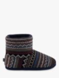 totes Men's Fair Isle Slipper Boots , Multi