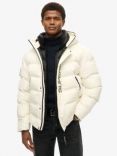 Superdry Hooded City Graphic Puffer Jacket, Off White