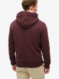 Superdry Essential Logo Hoodie, Rich Deep Burgundy