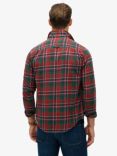 Superdry Long Sleeve Cotton Lumberjack Shirt, Buckshot Check Red