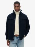 Superdry Hooded Storm Puffer Fleece Bomber Jacket, Eclipse Navy