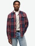 Superdry Merchant Store Check Organic Cotton Shirt, Merchant Navy/Multi