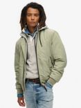 Superdry Military Hooded Bomber Jacket, Seagrass Green