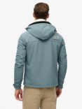 Superdry Hooded Soft Shell Trekker Jacket, Stormy Weather Blue