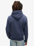 Superdry Essential Logo Cotton Blend Hoodie, Heritage Navy Marl