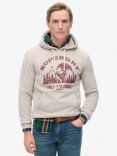 Superdry Outdoor Graphic Hoodie, Lavin Beige Marl