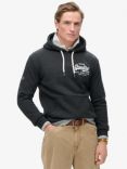 Superdry Classic Vintage Logo Hoodie, Phantom Black Marl