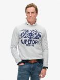 Superdry Outdoors Graphic Crew Sweatshirt, Grey Marl