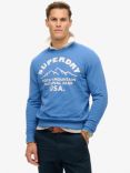 Superdry Outdoors Graphic Crew Sweatshirt, Ocean Blue