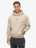 Superdry Micro Logo Graphic Loose Hoodie, Chateau Gray