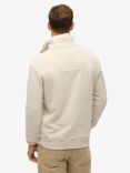 Superdry Essential Logo Henley Sweatshirt, Light Stone Beige