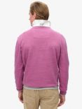 Superdry Over-Dyed Cotton Jumper, Shocking Pink