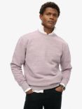 Superdry Crew Neck Jumper, Powder Pink