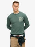 Superdry Crew Neck Logo Sweatshirt, Drius Green