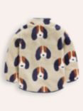 Mini Boden Kids' Cosy Borg Jacket, Oatmeal Pups