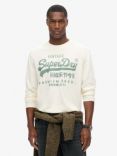 Superdry Classic Graphic Long Sleeve Top, Athletic Grey Marl