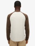 Superdry Essential Logo Baseball Long Sleeve Top, Grey Grindle/Bracken