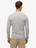 Superdry Vintage Athletic Long Sleeve Grandad Top, Cadet Grey Marl