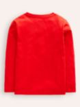 Mini Boden Kids' Cross Stitch T-Shirt, Poppy Red Rocket