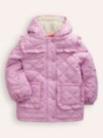 Mini Boden Kids' Quilted Foil Spot Jacket, Lavender